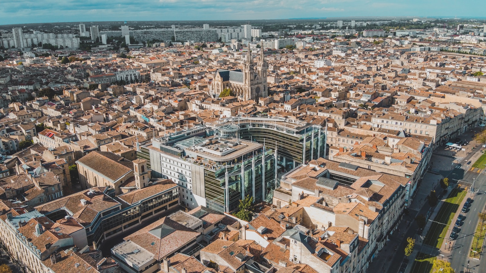 Vue aérienne de Bordeaux